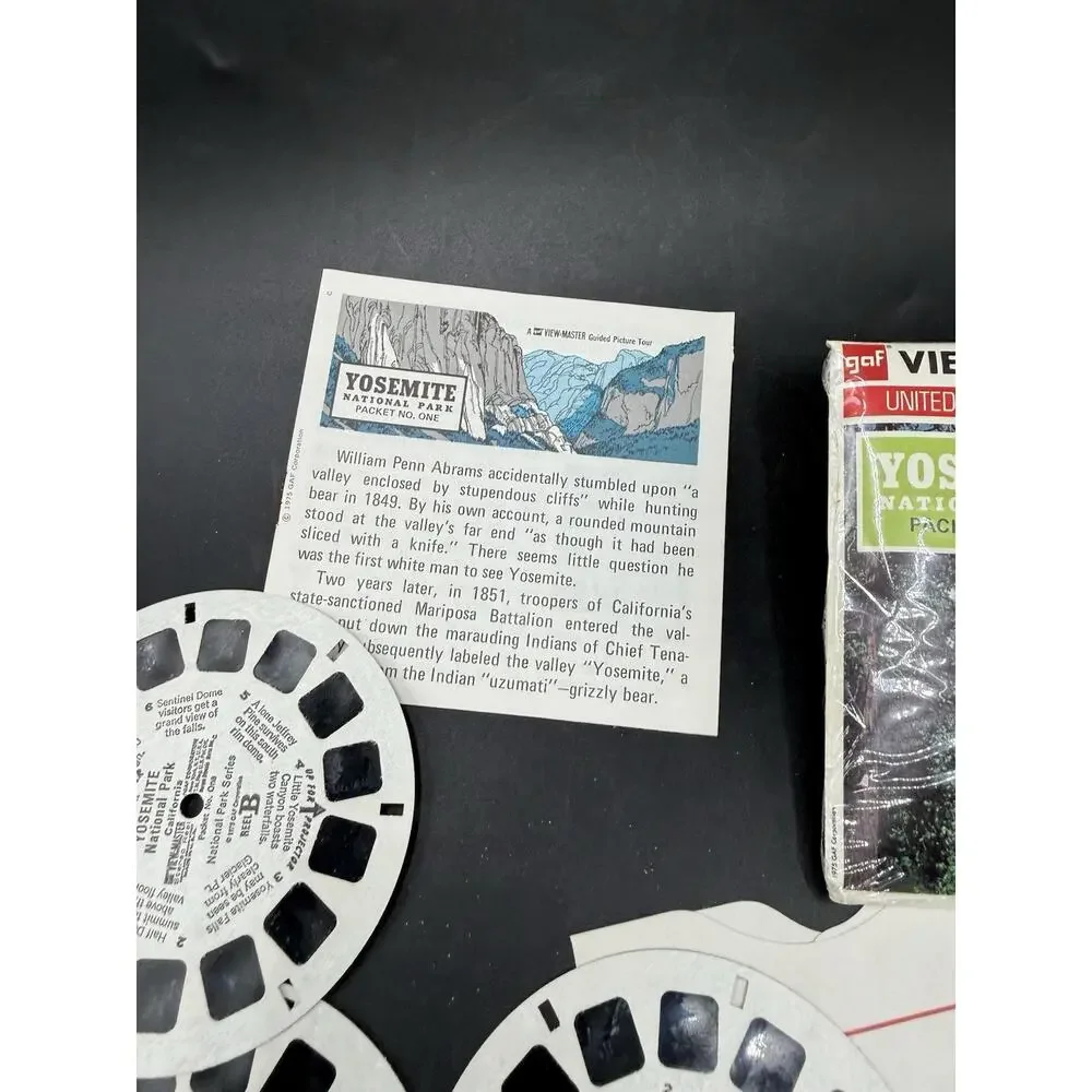 Yosemite National Park California 3d View-Master 3 Reel Packet Complete Set